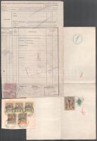 ca 1860-1900 12 db magyar és német okmánybélyeges okmány