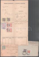 ca 1860-1900 12 db magyar és német okmánybélyeges okmány