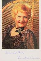 Zentai Anna (1924-2017) színésznő dedikált fotója, 15x10,5 cm