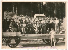 1938 Silhoasa, forest industry, industrial railway, train. photo (non PC) (11,5 x 8,5 cm)