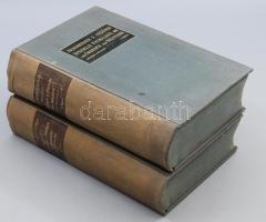 Franz Friedberger -Eugen Fröhner: Lehrbuch der Speziellen Pathologie und Therapie der Hastiere für Tierärzte, Ärzte und Studirende. I-II. Bände. Stuttgart, 1904 Ferdinand Enke, 1 t. + XVI + 820+4 p.;VI+740+4 p. Német nyelven. Kiadói egészvászon-kötés, festett lapélekkel, kopott, kissé foltos borítóval, ceruzás aláhúzásokkal.