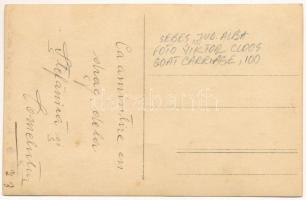 Szászsebes, Mühlbach, Sebesul Sasesc, Sebes; gyerekek kecskefogaton / children on goat carriage. Vik...