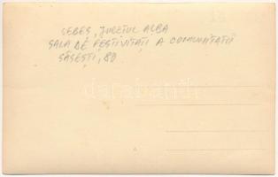 Szászsebes, Mühlbach, Sebesul Sasesc, Sebes; étkező, ünnepi terített asztal, belső / dining room, ce...