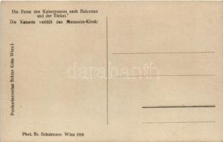 Die Reise des Kaiserpaares nach Bulgarien und der Türkei, die Kaiserin verlässt den Merassim-Kiosk. ...