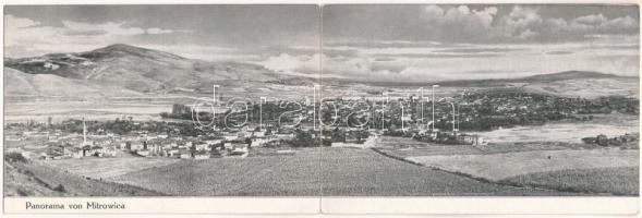 Mitrowica, Kosowska Mitrowica; 2-tiled folding panoramacard (small tear at fold)