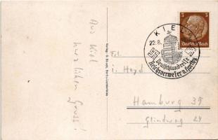 1938 Staatstreffen Hitler - v. Horthy; Verlag O. Struck "1938 Kiel Deutschlandreise Reichsverwe...