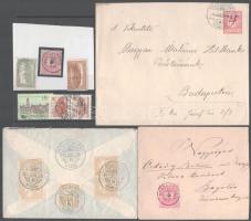 "VERESEGYHÁZ" bélyegzések 3 levélen és 5 bélyegen