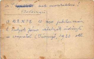 1920 Budapest I. Vérmező, a BRKIE (Budapesti Református Ifjúsági Egyesület) cserkészcsapat 10 éves j...