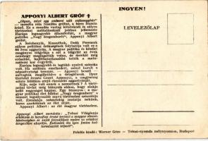 Gróf Apponyi Albert, Európa legnagyobb államférfija, legnagyobb és legtöbb nyelvű szónoka volt. Toln...