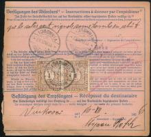 1926 Csomagszállító Bécsből portózva "VINKOVCI" / Parcel card with postage due