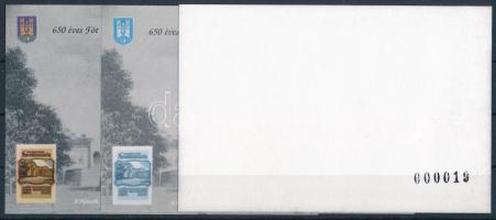 2003/31 650 éves Fót 3 darabos emlékív garnitúra azonos sorszámmal (8.000)
