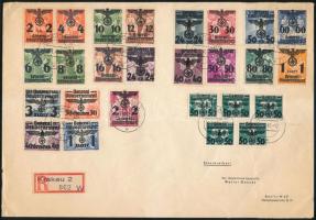 Generalgouvurement 1940 Ajánlott levél 26 db bélyeggel Berlinbe / Registered cover to Berlin
