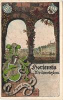 Bavarian school absolvents coat of arms litho