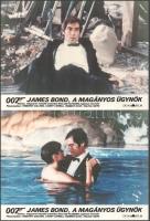 cca 1995 előtt készült, "007 James Bond, a magányos ügynök" című amerikai film jelenetei és szereplői, 3 db vintage produkciós filmfotó (vitrinfotó, lobbyfotó) ezüst zselatinos fotópapíron, a használatból eredő (esetleges) kisebb hibákkal, 18x24 cm