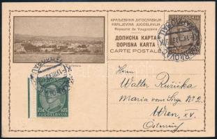 1933 Díjjegyes levelezőlap díjkiegészítéssel / PS-card with additional franking