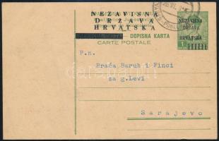 1919 Felülnyomott díjjegyes levelezőlap / PS-card