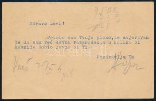 1919 Felülnyomott díjjegyes levelezőlap / PS-card