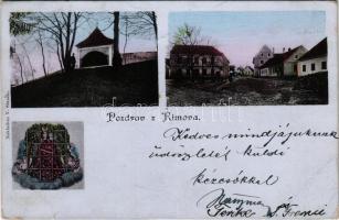 1908 Rímov, Rimau; calvary, square. V. Stanek (small tear)
