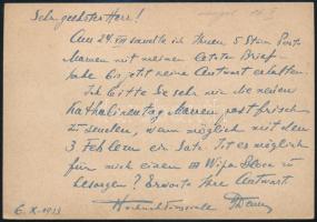 1933 Díjkiegészített díjjegyes levelezőlap / PS-card with additional franking