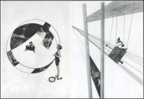 cca 1929 Moholy-Nagy László (1895-1946) magyar - amerikai fotográfus kollázsai, a néhai Lapkiadó Vállalat központi fotólaborjának archívumából 2 db modern nagyítás, jelzés nélkül, 21x15 cm