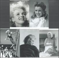 cca 1960 előtt, Marilyn Monroe (korábban Norma Jeane) (1926-1962) amerikai színésznő, fotómodell, énekes portréi, 5 db modern nagyítás, jelzés nélkül, 15x10 cm
