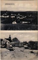 1923 Cecovice, Zetschowitz; general view, winter. Verlag R. Habla (EK)
