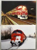 Kb. 110 db MODERN M61 Diesel mozdony képeslap sorozat, különböző festésű variációk, balesetek, saját...