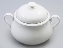 Alföldi fehér gyümölcsleveses tál, jelzett, hibátlan, m: 17 cm