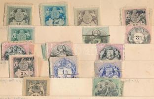 1889-1898 Illetékbélyeg több példányos előrendező, csak nagy címletekkel