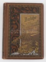 Scherer, Georg: Deutscher Dichterwald. Lyrische Anthologie von - - . Mit vielen Porträts und Illustrationen. Stuttgart-Leipzig-Berlin-Wien, é.n. (cca 1890), Deutsche Verlags-Anstalt, VIII+576 p. Oldalszámozáson kívül egészoldalas képekkel. Német nyelven. Kiadói aranyozott, festett egészvászon-kötés, aranyozott lapélekkel, nagyrészt jó állapotban, a borítón némi kopással.