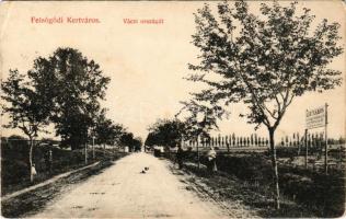 1911 Felsőgöd (Göd), kertváros, váci országút, hátoldalán telek reklám (EB)