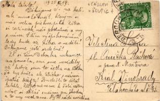 Tis, multi-view postcard (small tear)