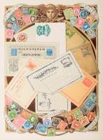 Veredarius, O. (Ferdinand Hennicke): Das Buch von der Weltpost. Entwicklung und Wirken der Post und Telegraphie im Weltverkehr. Berlin, 1885, Meidinger, 397+(3) p. Oldalszámozáson kívül egészoldalas, fekete-fehér és színes képekkel. Német nyelven. Korabeli, aranyozott gerincű félbőr-kötésben, kopott, sérült borítóval és gerinccel, belül nagyrészt jó állapotban.