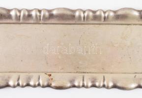 Ezüst (Ag) tálca, jelzett, 36x11,5 cm, 319g