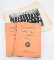 1940-1942 A Ciszterci Rend Budapesti Szent Imre Gimnáziumának évkönyve az 1939-40., 1940-41., 1941-42. iskolai évekről. (3 db). Közzétette: Brisits Frigyes. Kiadói papírkötés, változó állapotban. + 3 db tablófotó, karton mérete: 25x33 cm