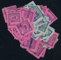 ca 1930 VHAOSZ = Villamos és HÉV Alkalmazottak Országos Szövetsége tagsági bélyegek, összeállítás