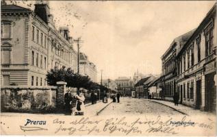 Prerov, Prerau; Palackystrasse / street view, shop of Ludvik Prochazka (EK)