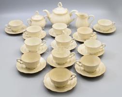 1937-1945 Bavaria Bareuther 12 személyes kávés készlet, jelzett, kopással, teljes.