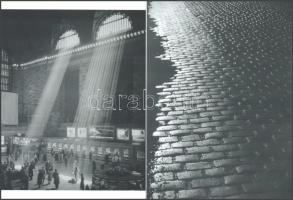 cca 1957 Brassai (eredetileg Halász Gyula) (1899-1984) magyar - francia fotóművész felvétele (Grand Central Station, New York), + hozzáadva a Párizsi utcakövek (1928) című alkotását, 2 db mai nagyítás, jelzés nélkül, 21x15 cm