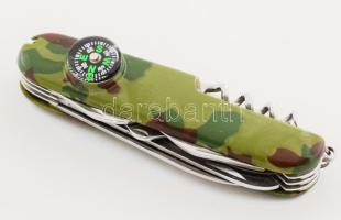 Katonai bicska, sok funkcióval, iránytűvel egy csipesz hiányzik