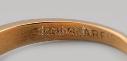 Arany (Au) gyűrű, 0,2ct gyémánttal, 14k, m:51, jelzett, bruttó 2,1g