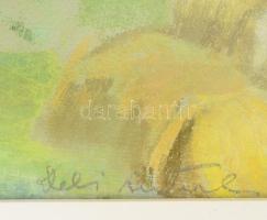 Deli Antal (1886-1960): Aratás. Pasztell, papír, jelzett, 36x45,5 cm, üvegezett fakeretben