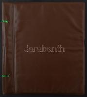 USA 1945-1962 54 db futott levél, köztük sok FDC, lapokon feldolgozva, barna műbőr borítóval