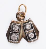 Arany (Au) függő, kő berakással, 14k, jelzés nélkül, bruttó 1,5g