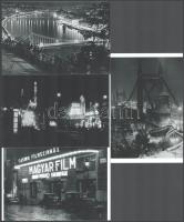 cca 1939 előtt készült felvételek (Budapest éjjel), 4 db modern nagyítás, jelzés nélkül, 15x10 cm és 10x15 cm