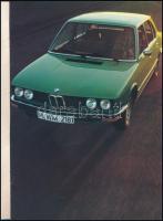 cca 1975 BMW 518, 520, 520i autókat bemutató prospektus, színes fotókkal illusztrált, német nyelvű
