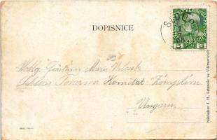 1909 Moravsky Kras, Moravian Karst; Macocha, Útulna na Macose / mountain, restaurant and hotel. Art ...