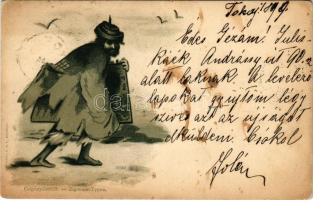 1899 (Vorläufer) Cigányéletből. Rigler Részv. Társ. / Zigeuner Typen / Gypsy folklore. litho (fl)