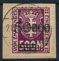 Németország - Danzig 1923 Portóbélyeg Mi 28 II garancia nélkül / no guarantee (Mi EUR 1.300.-)