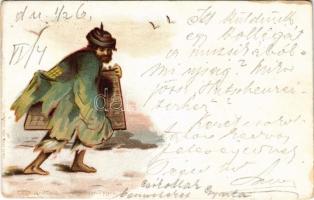 1899 (Vorläufer) Cigányéletből. Rigler Részv. Társ. / Zigeuner Typen / Gypsy folklore. litho (lyuk / pinhole)